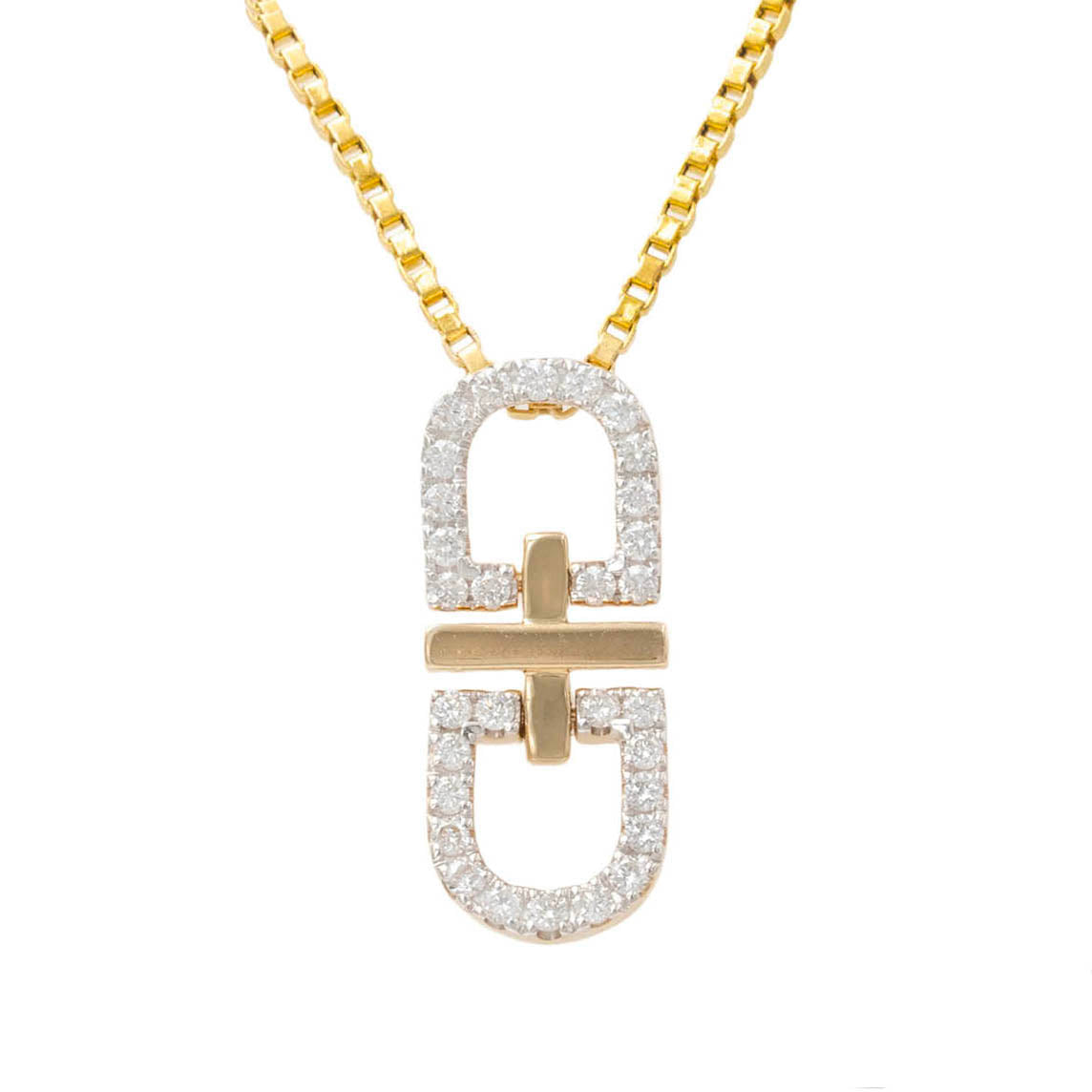 Diamond Buckle Motif Pendant