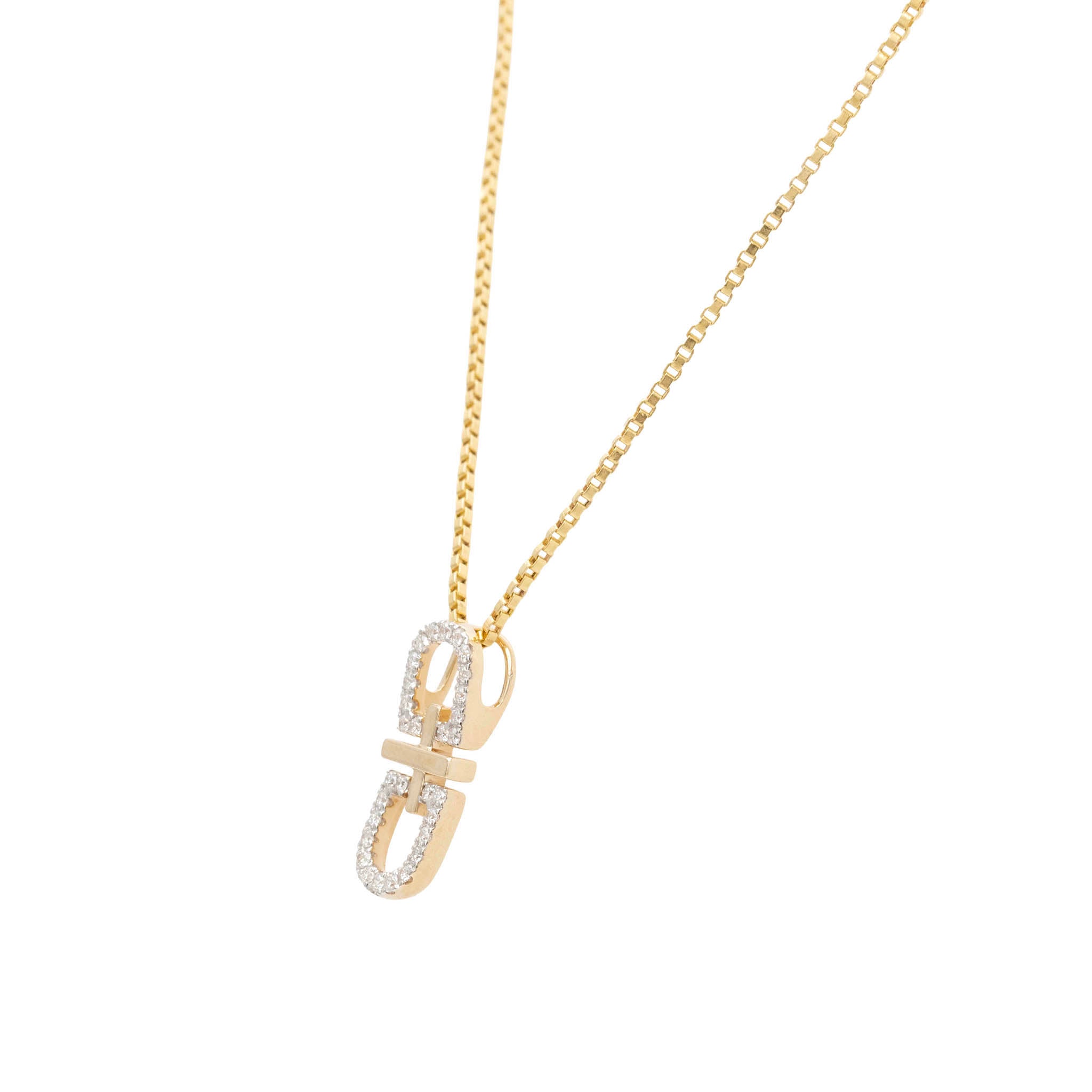 Diamond Buckle Motif Pendant