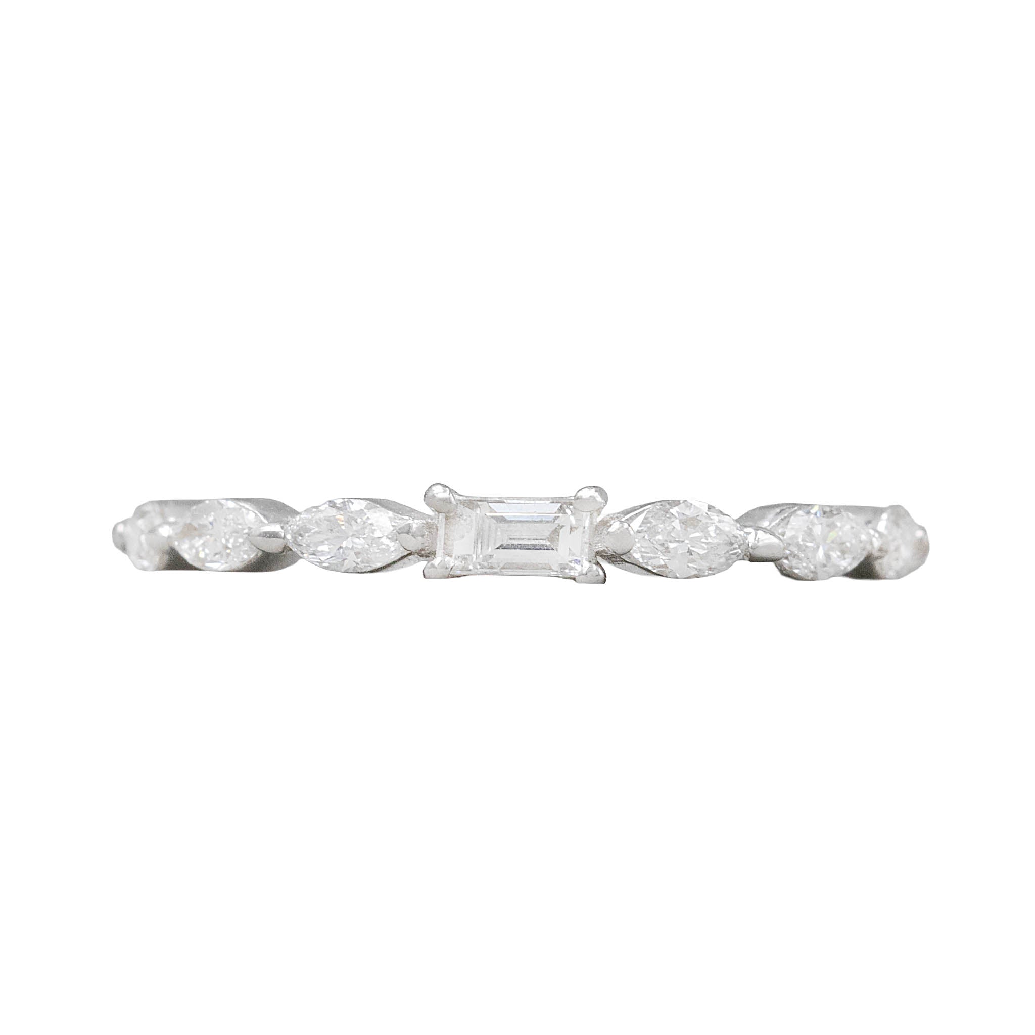 Baguette And Marquise Diamond Band