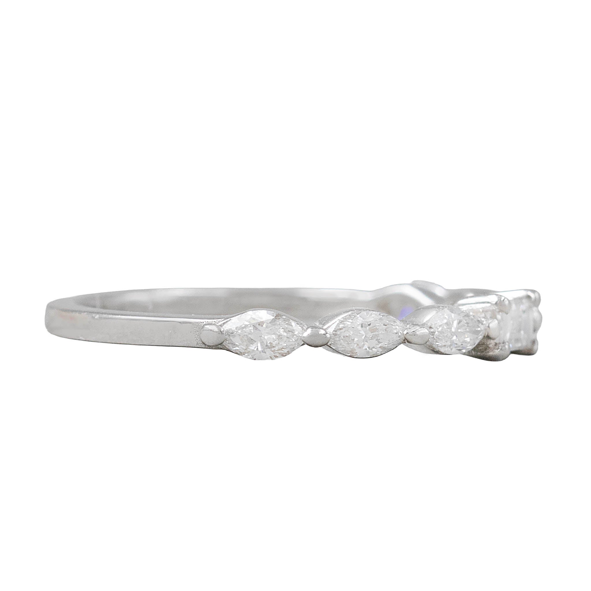 Baguette And Marquise Diamond Band