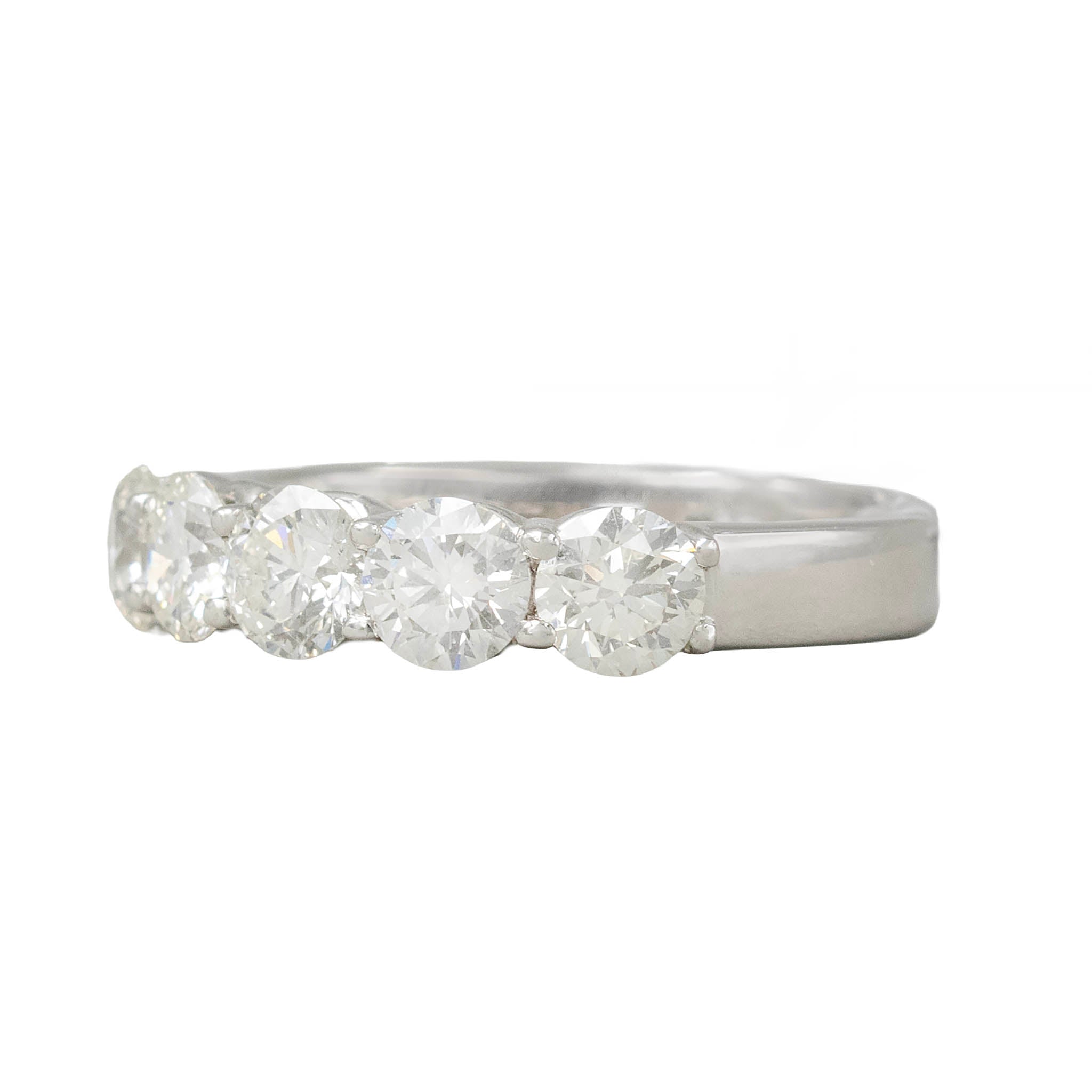 Round Diamond Five Stone Band Ring