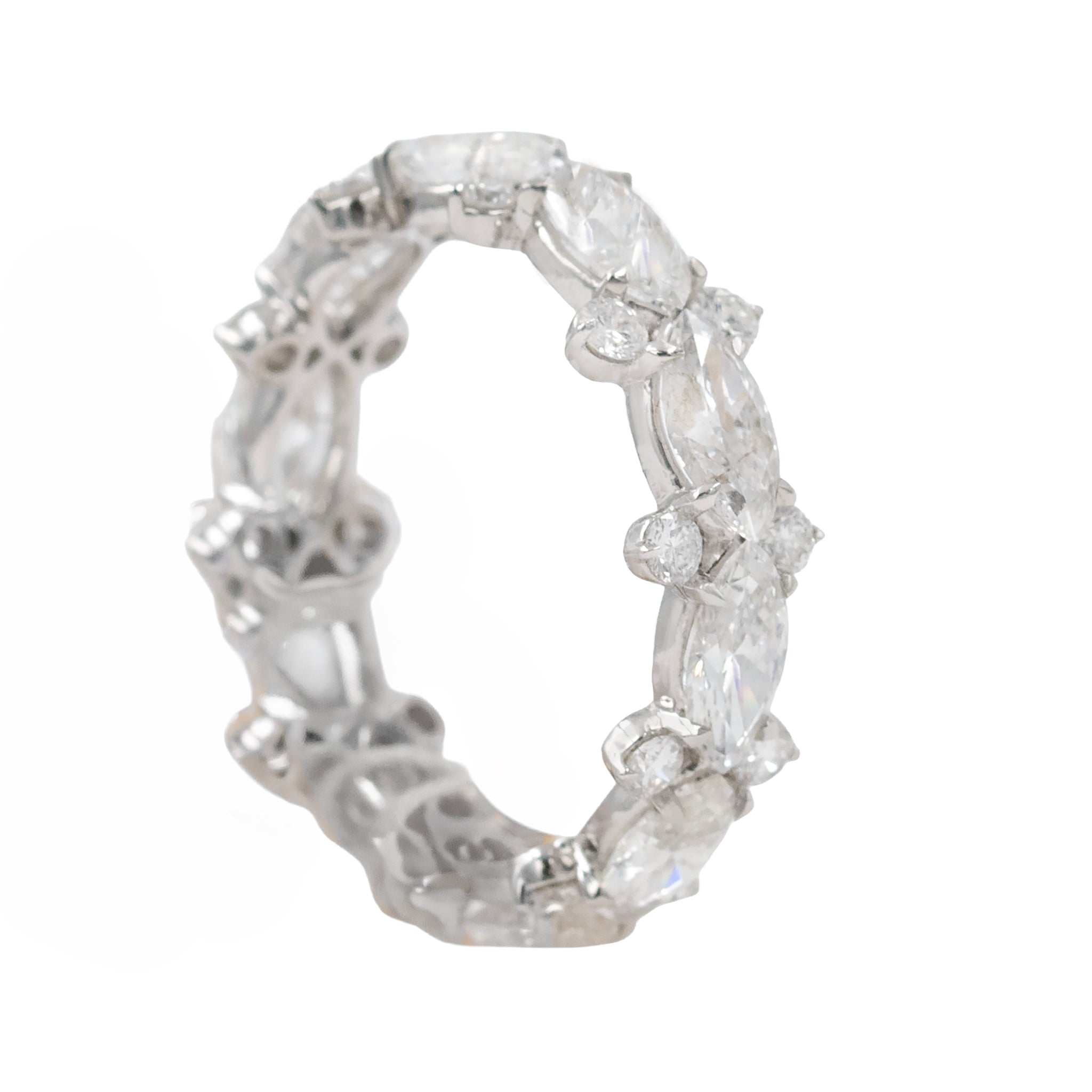 Marquise And Round Lab Grown Diamond Eternity Band