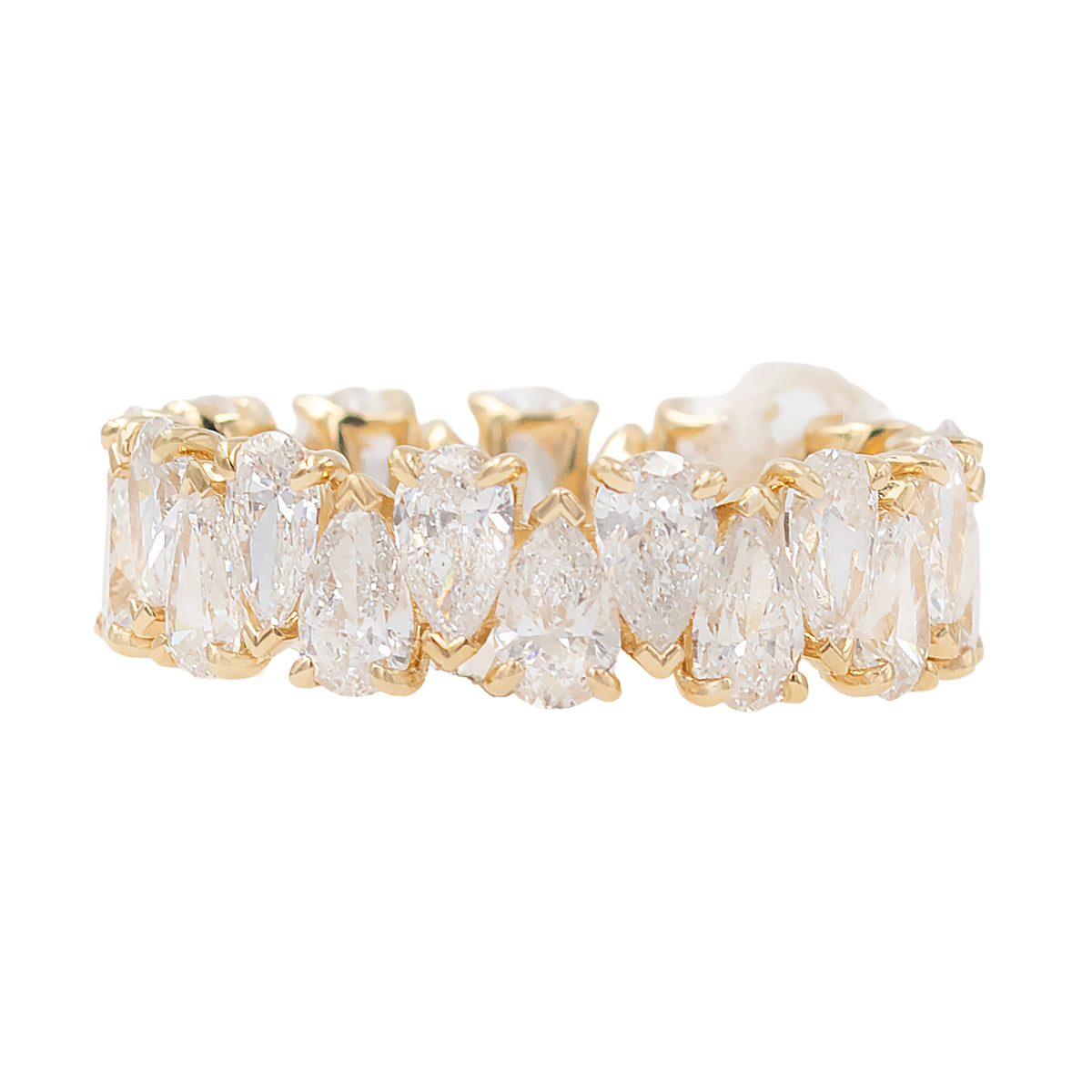 Alternating Pear Shaped Lab Grown Diamonds Eternity Band