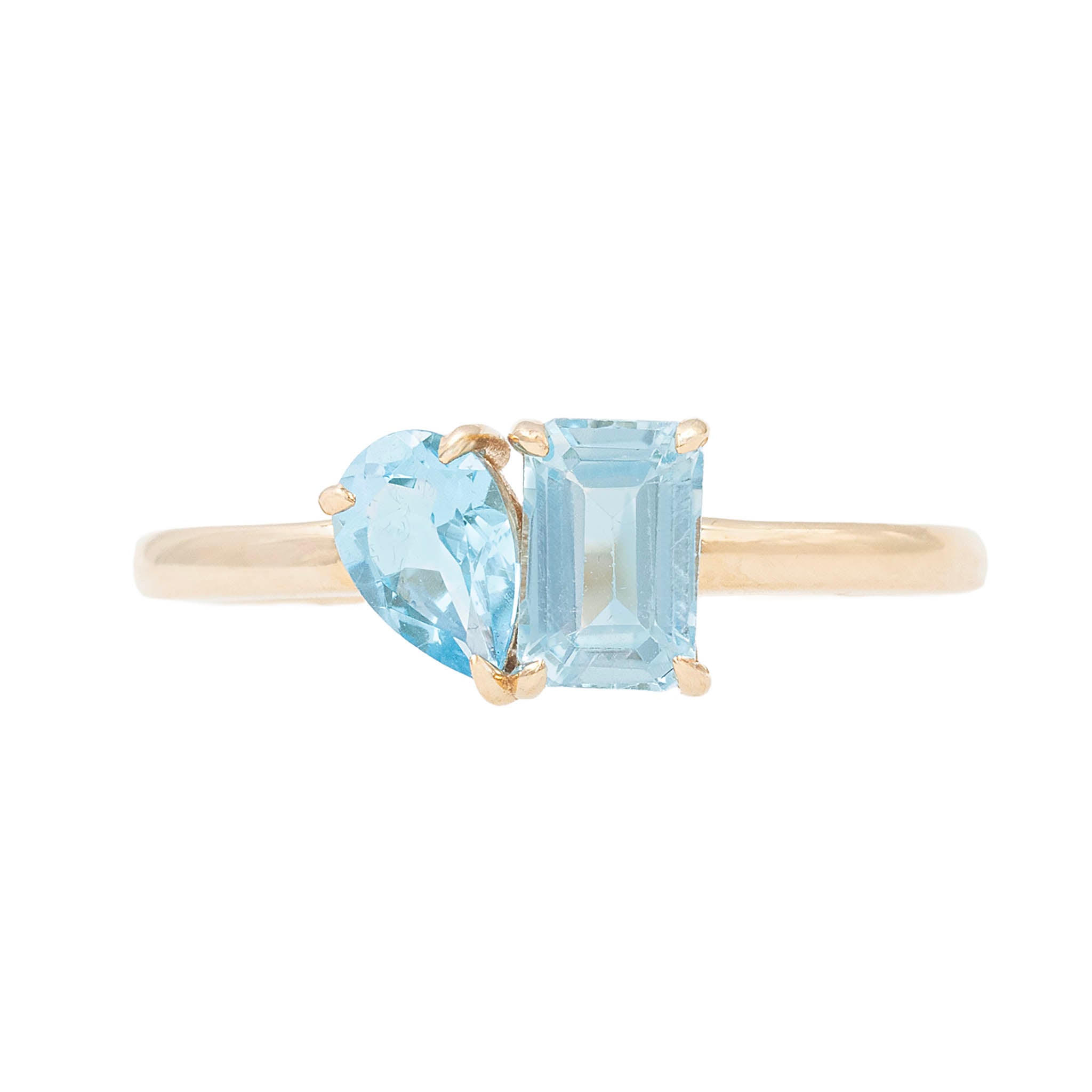 Toi Et Moi Blue Topaz Ring