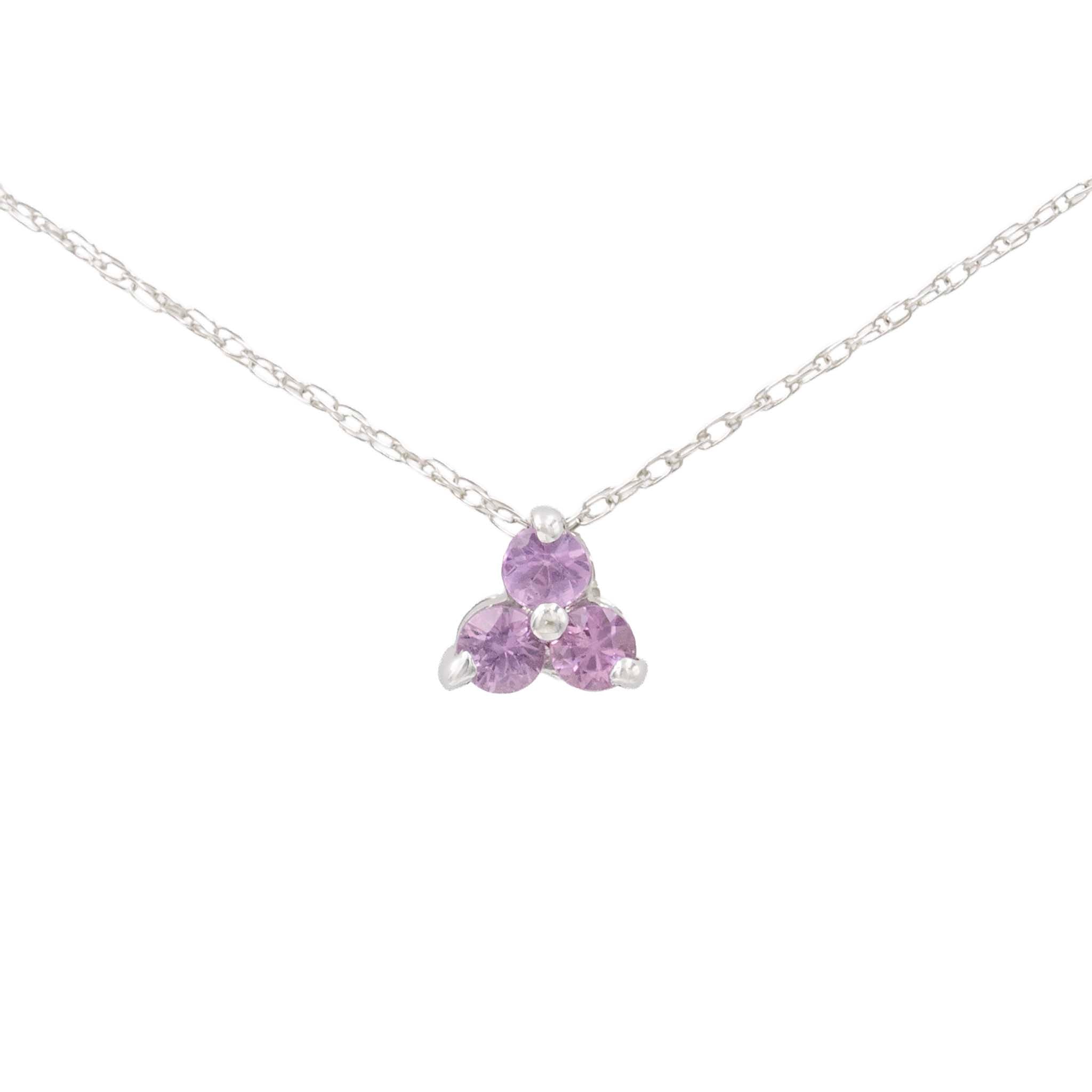 Pink Sapphire Trio Pendant