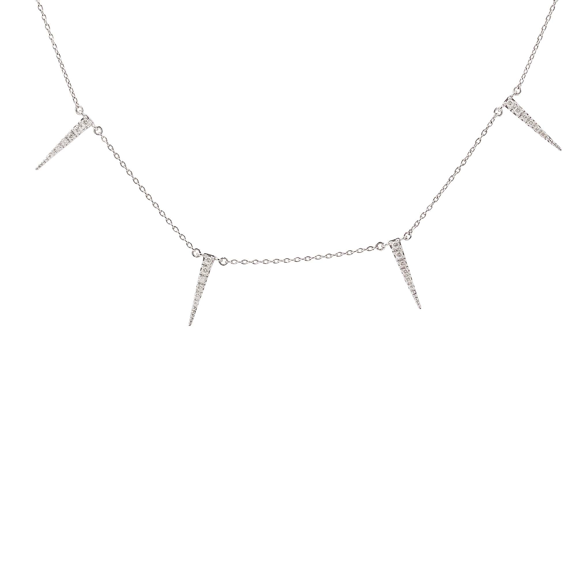 Diamond Spike Drop Necklace