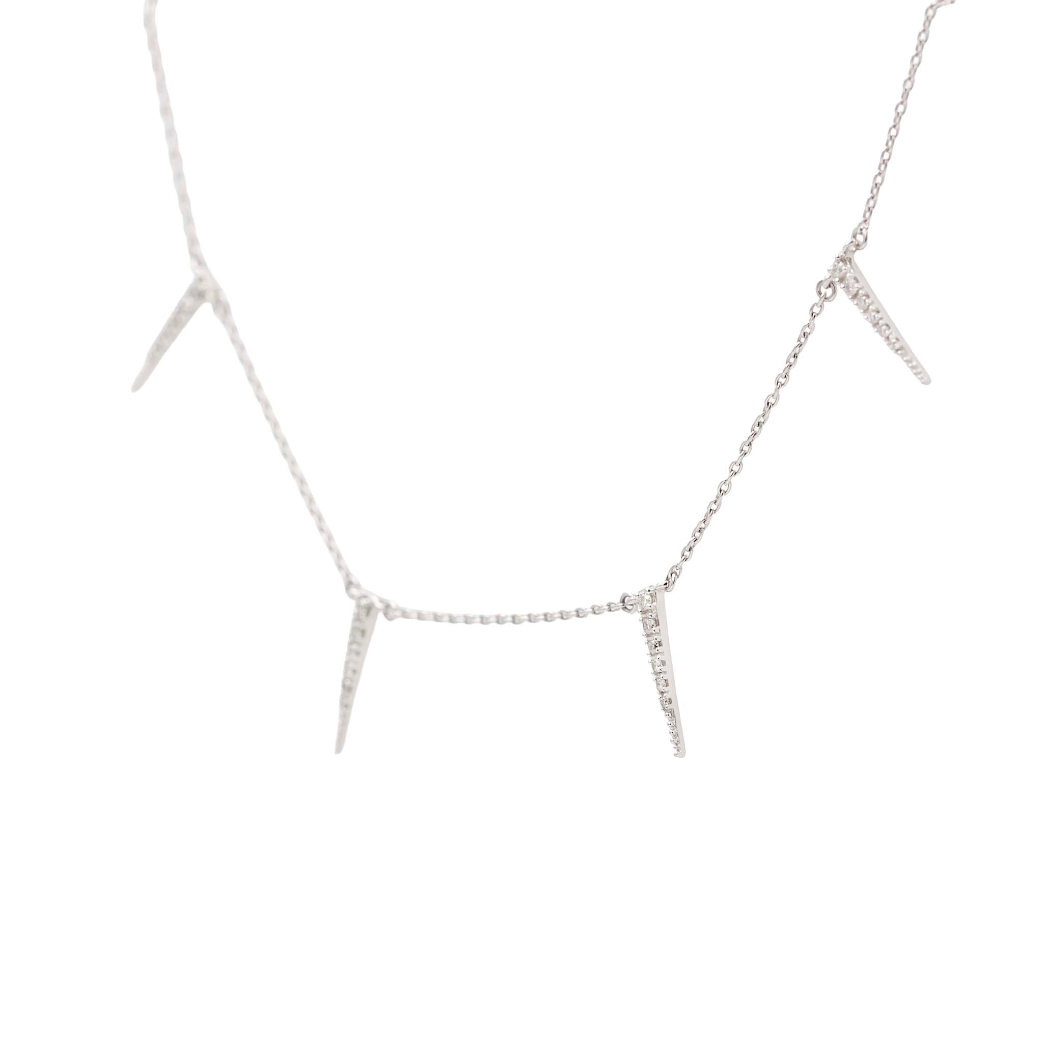 Diamond Spike Drop Necklace