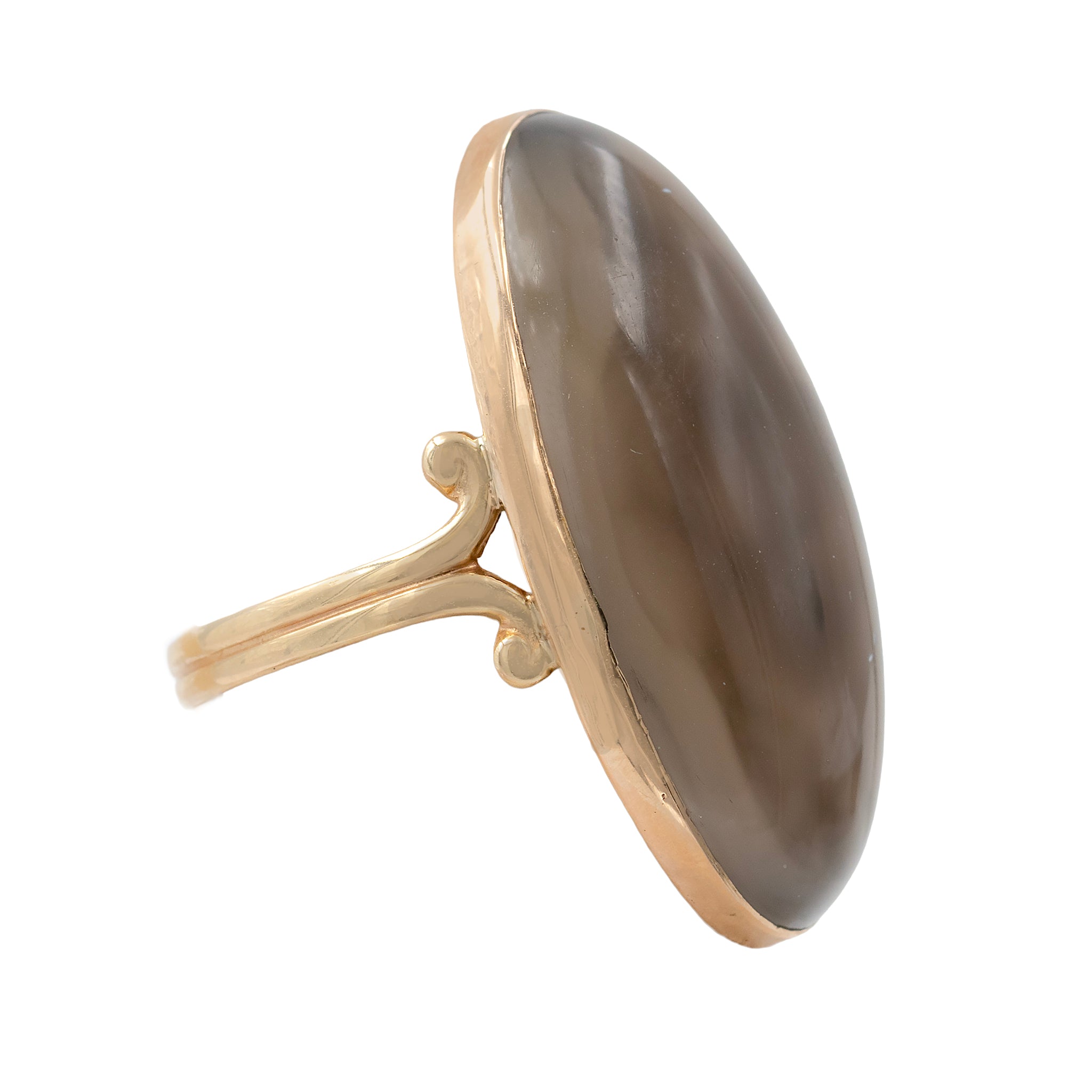 Victorian Large Oval Agate Ring