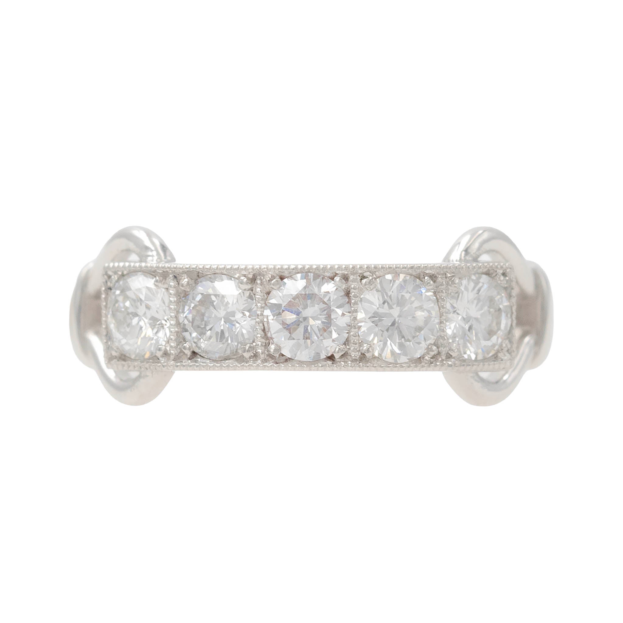 Art Deco Diamond Band In Platinum