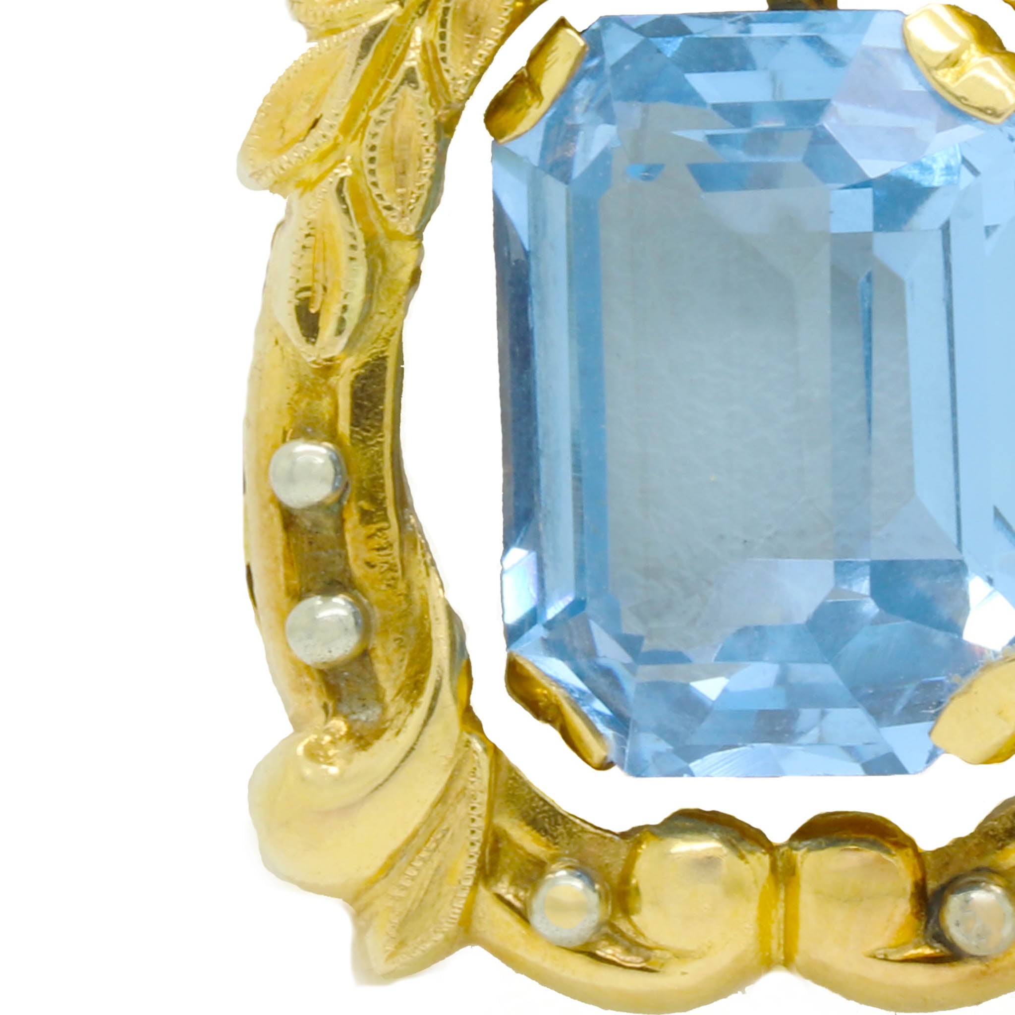 Blue Stone Framed Pendant