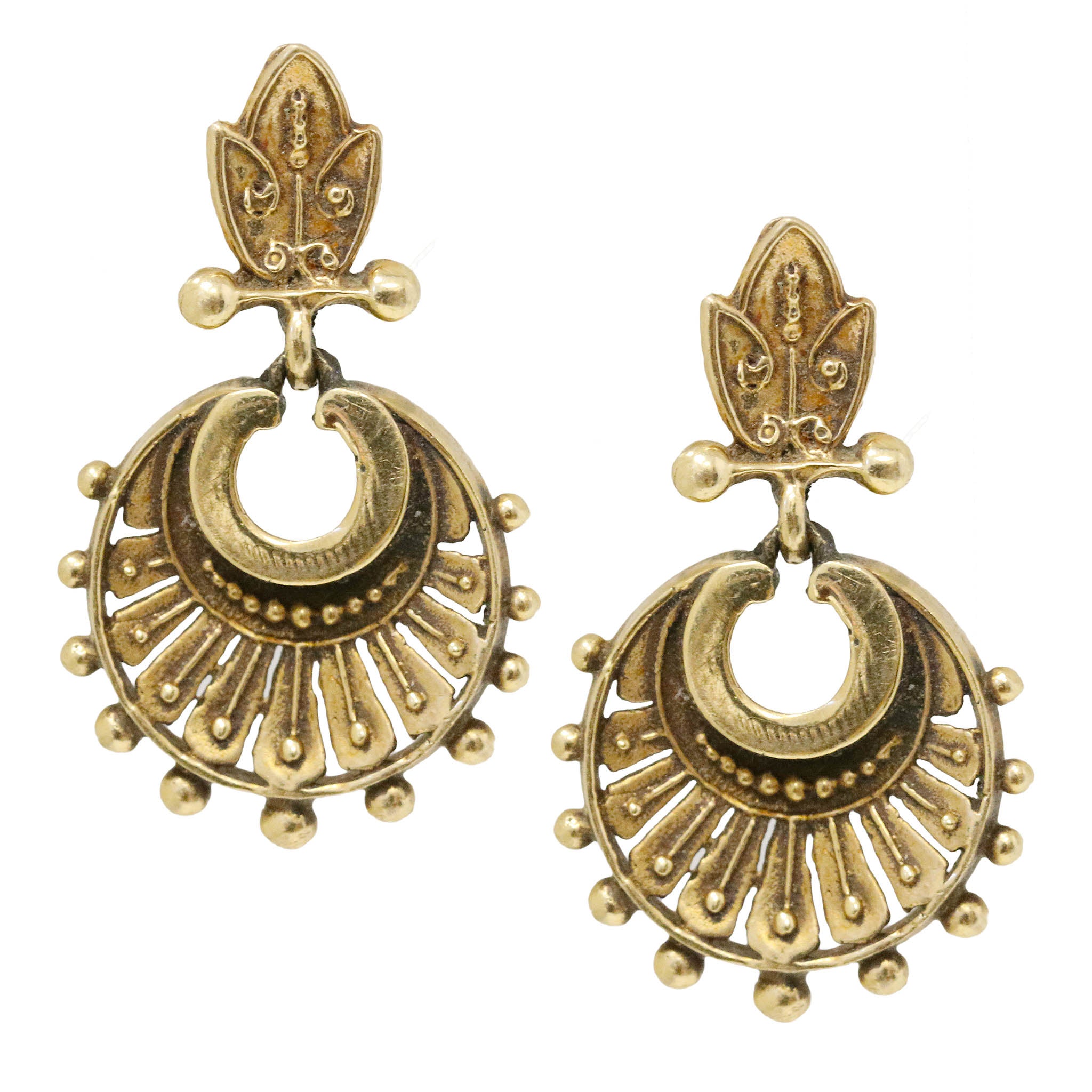 Etruscan Style Gold Earrings