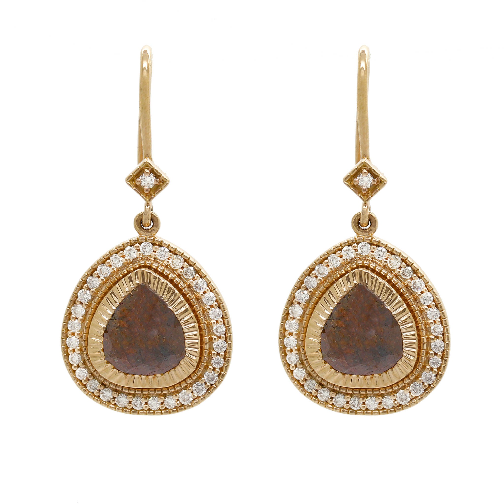 Mocha Diamond Drop Earrings