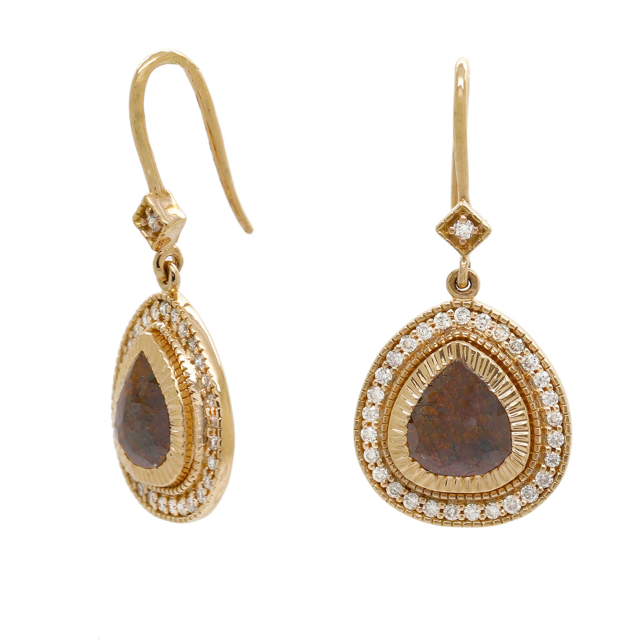 Mocha Diamond Drop Earrings