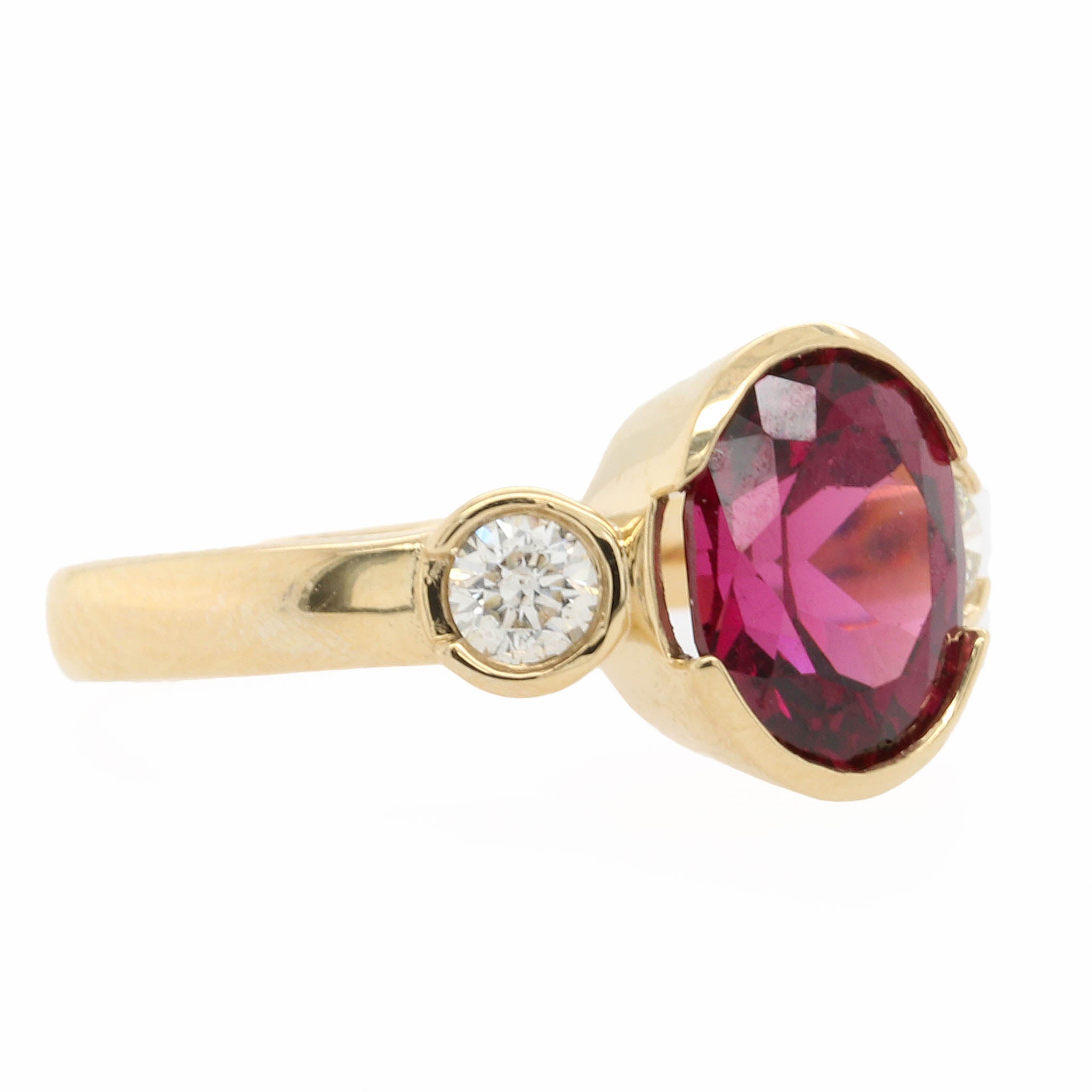 Rhodolite Garnet Bezel Ring