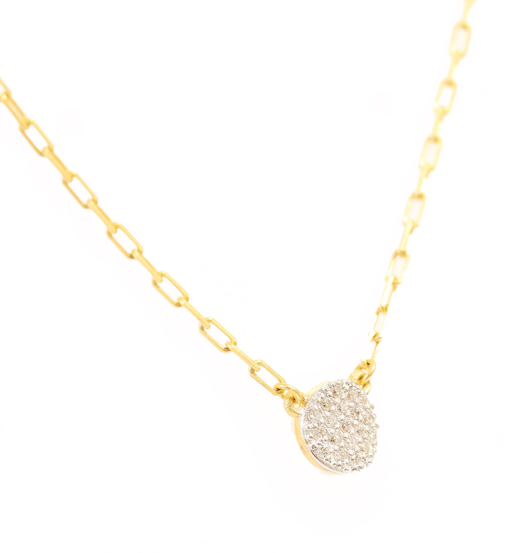 Pave Diamond Cluster Pendant