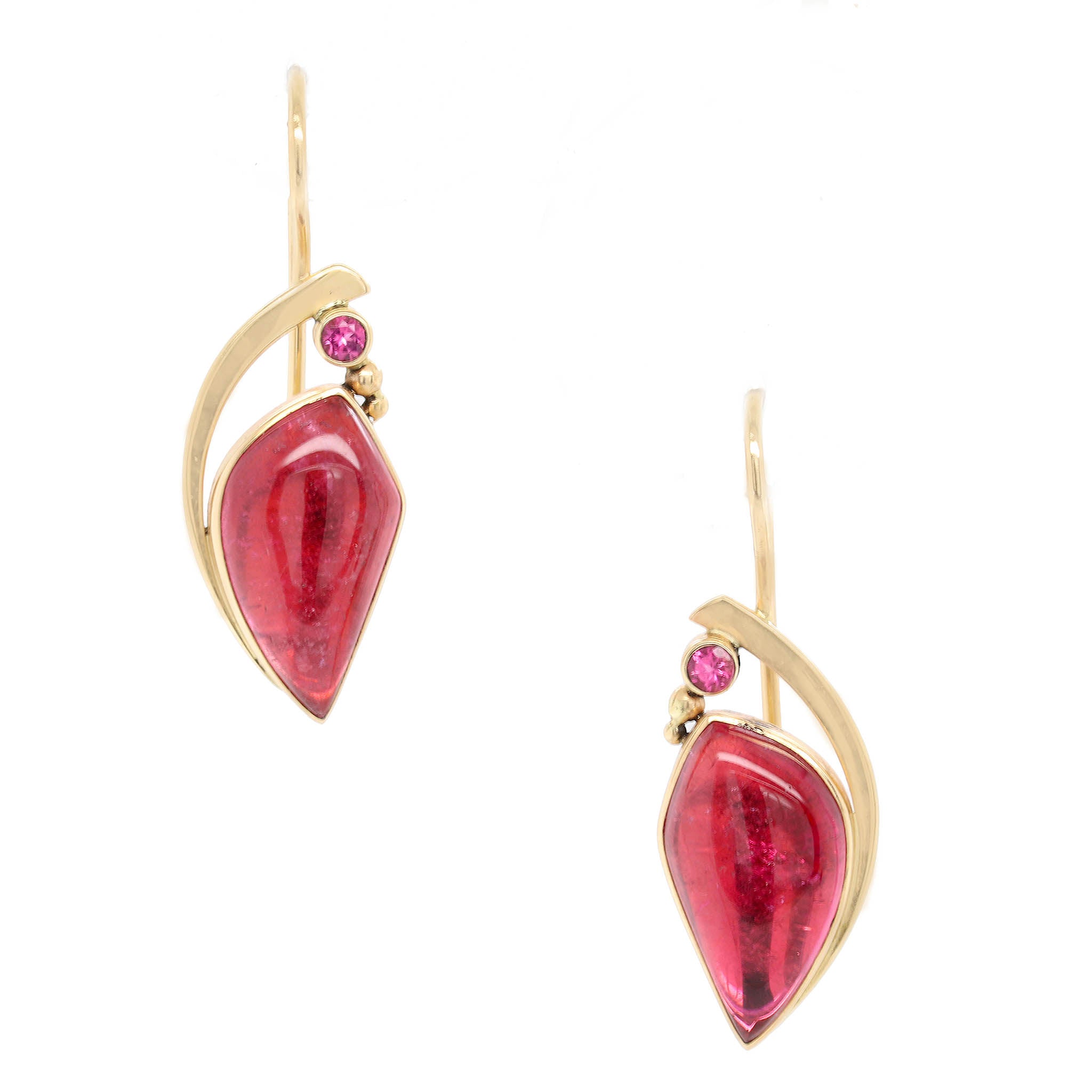 Pink Tourmaline Drop Earrings