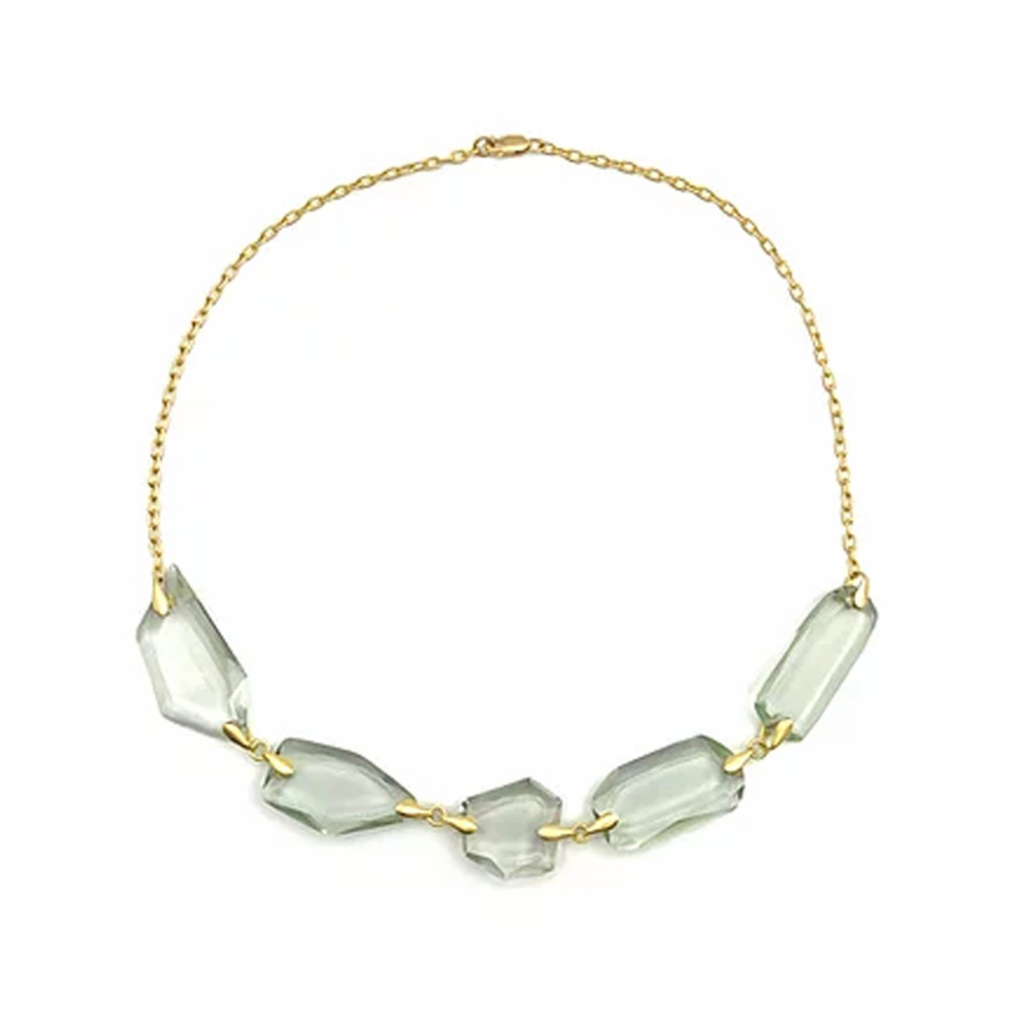 Prasiolite Chunk Necklace