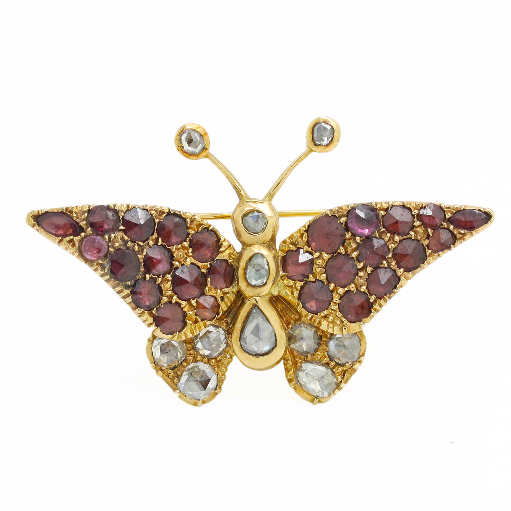 Estate Ruby & Diamond Butterfly Pin