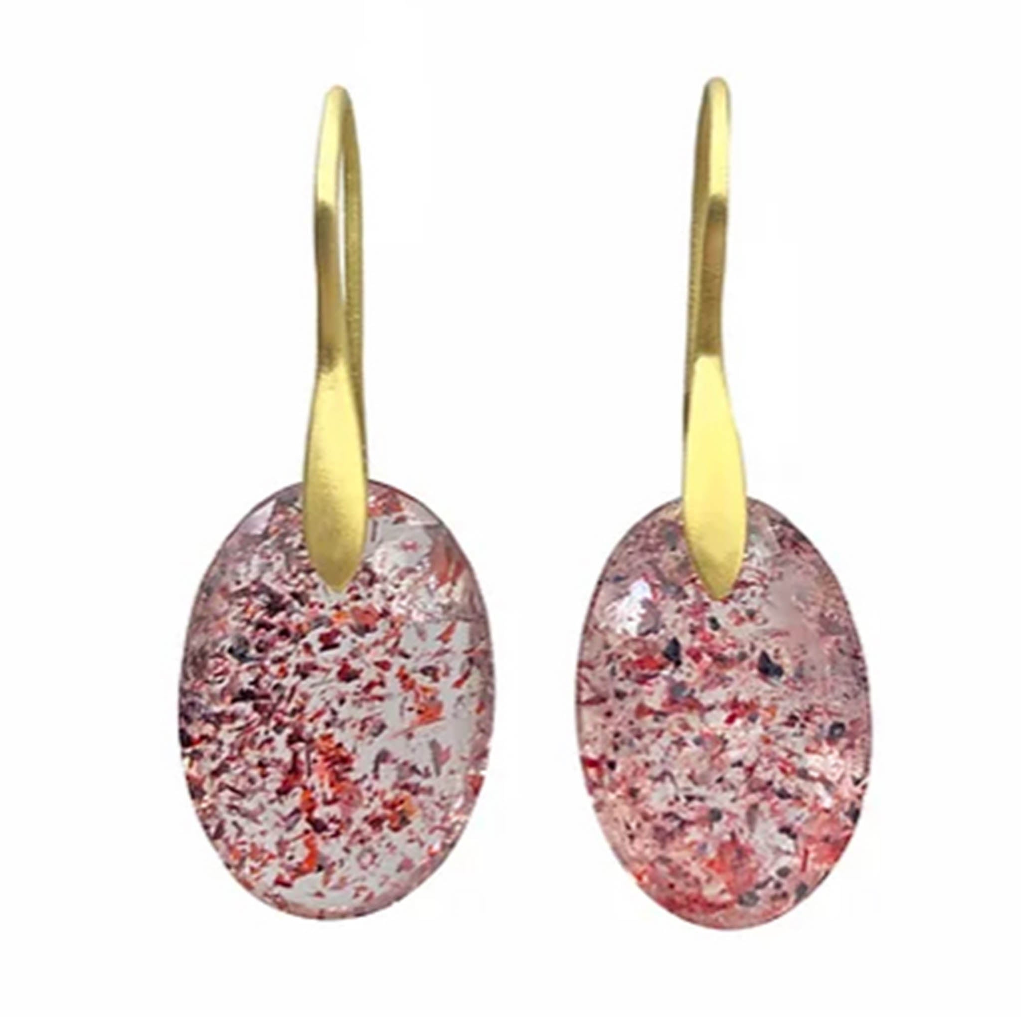Strawberry Quartz Drop Earring